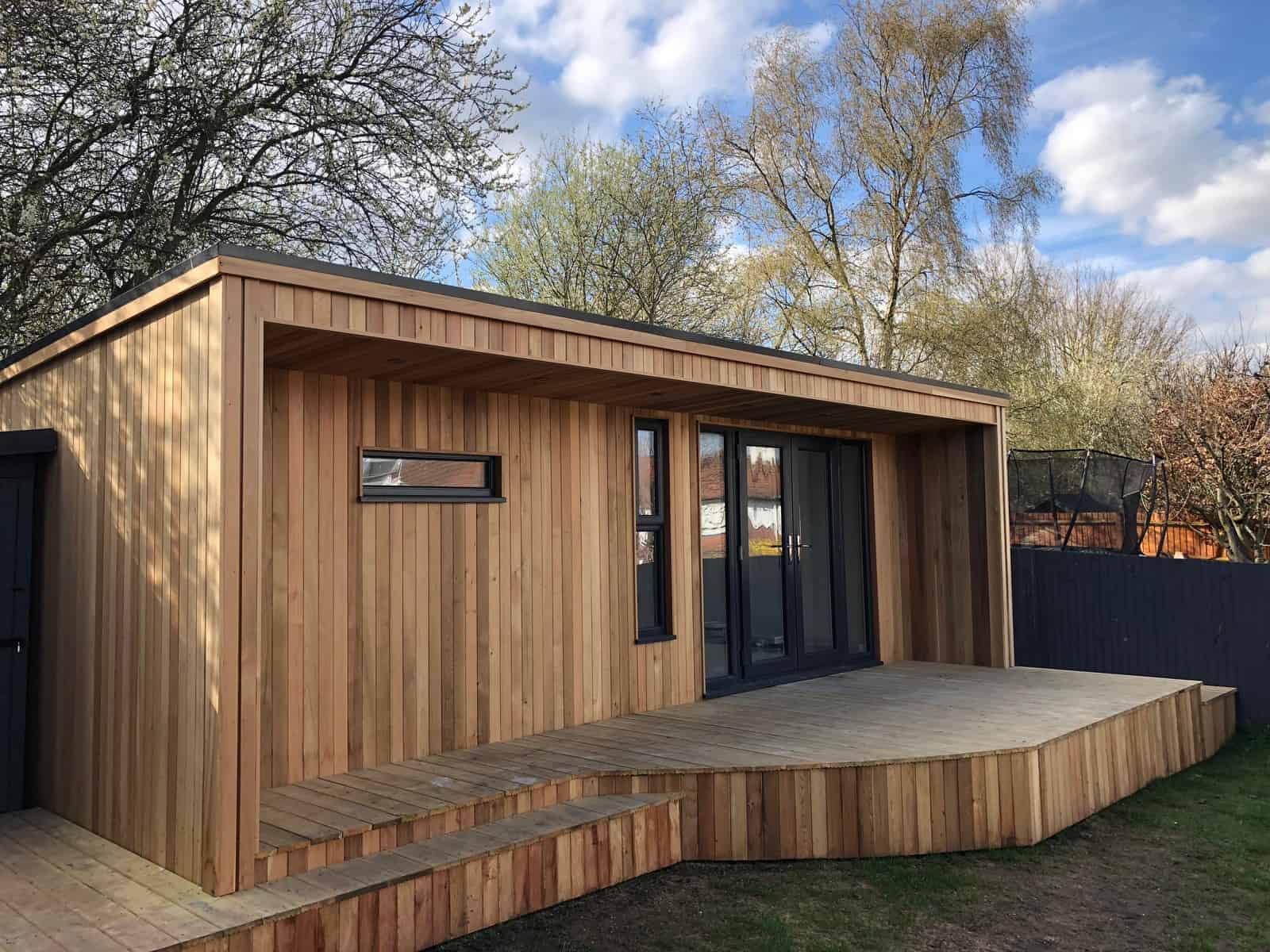 composite decking around your garden room